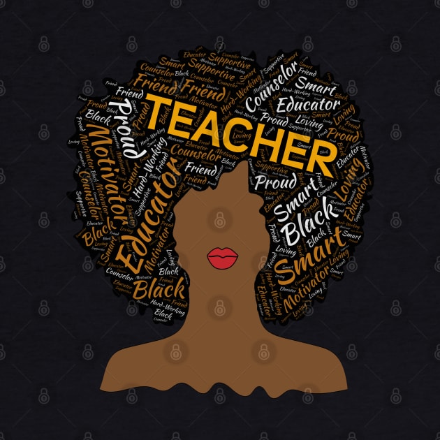 Black Teacher Natural Hair Afro by blackartmattersshop